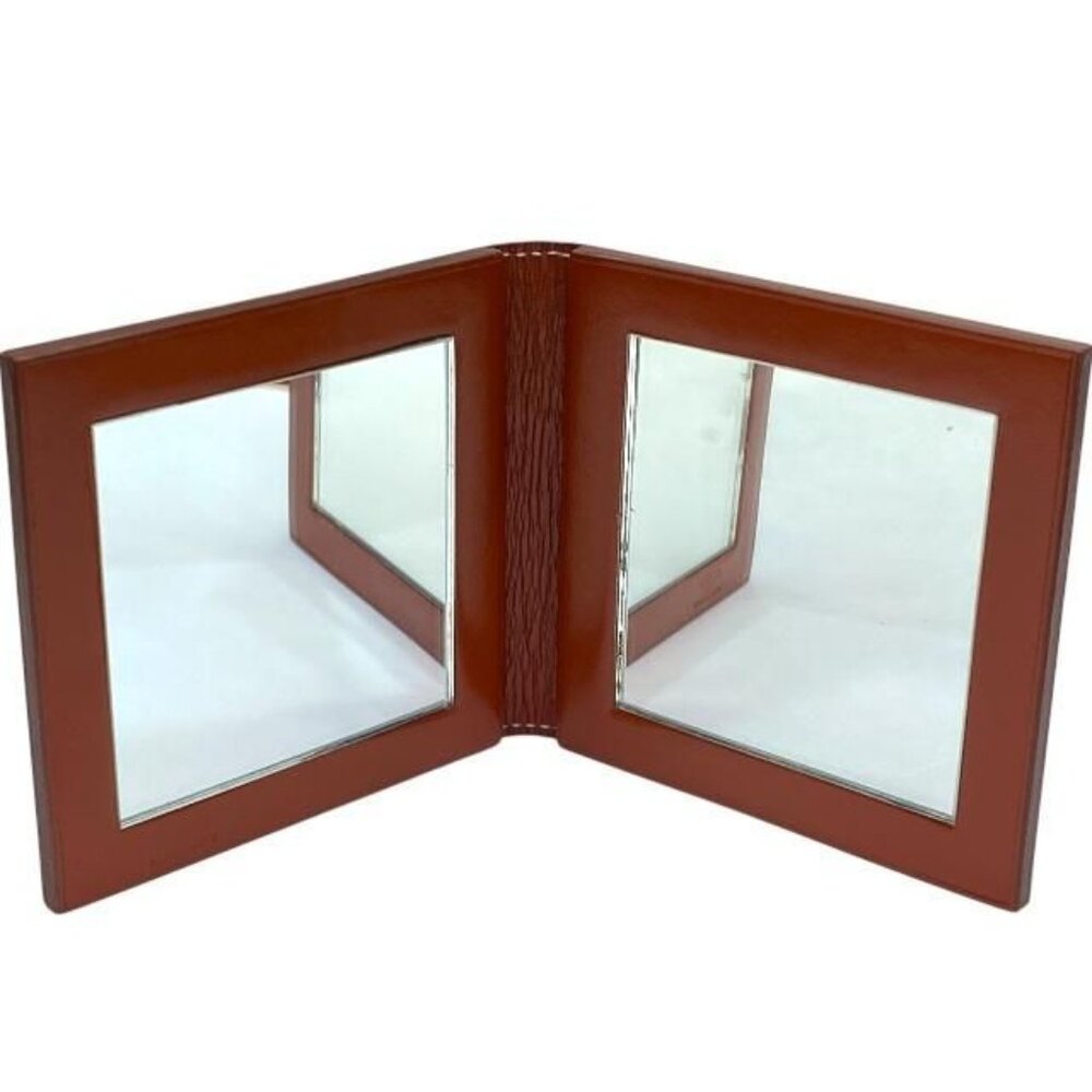Hermes Mirror Compact Mini Square Foldable Hand M… - image 4